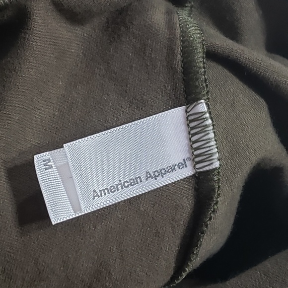 American Apparel Halter Dress Olvie Green Sz M D4 - Picture 4 of 5